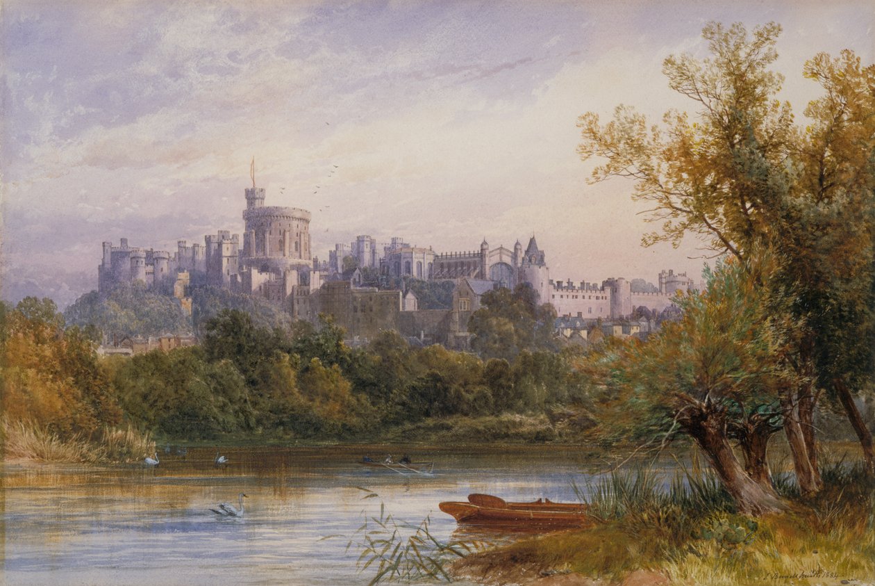 Uma vista do Castelo de Windsor do Tamisa de James Burrell Smith