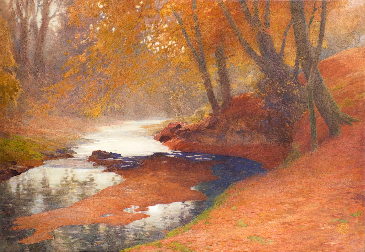 Cena de Outono (aguarela) de James Cadenhead