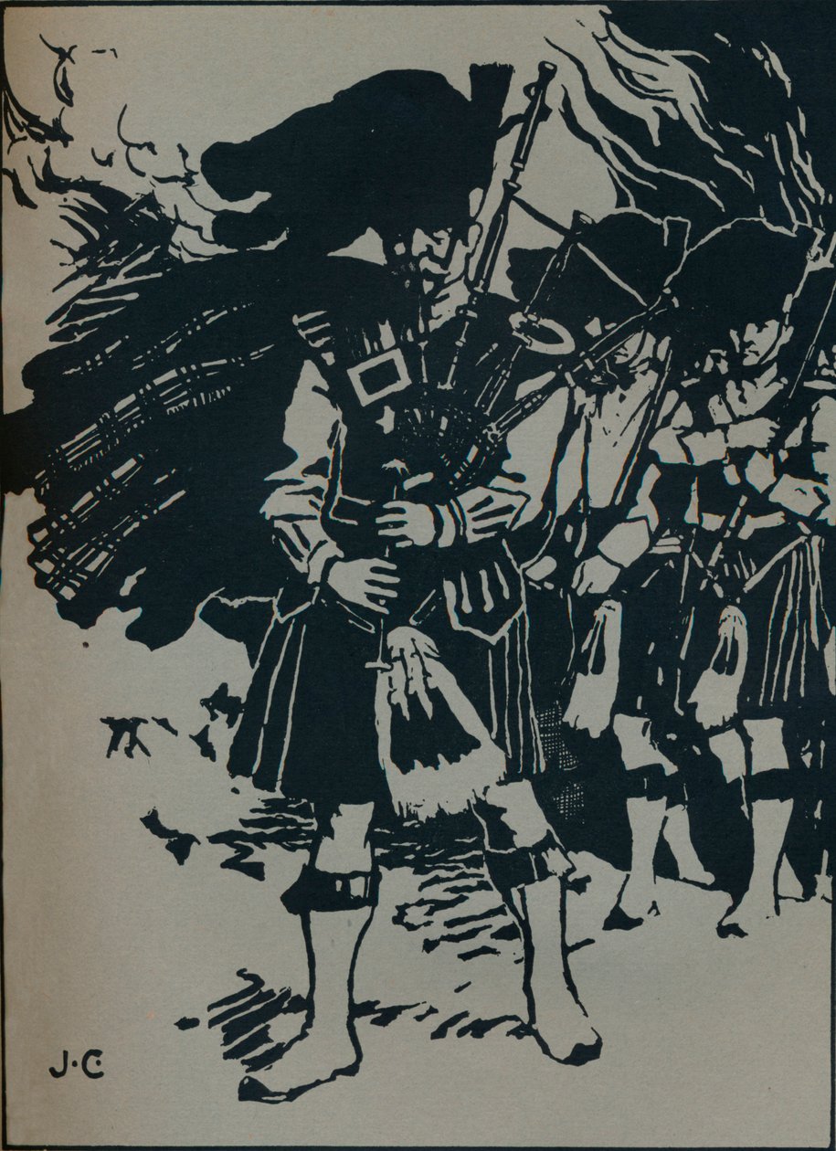 Ilustração para Riccardo Stephenss Ballad, Hells Piper, c1912 de James Cadenhead