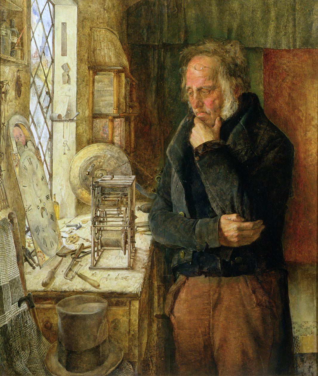 Nosso marceneiro de aldeia resolvendo um problema, c.1859 de James Campbell