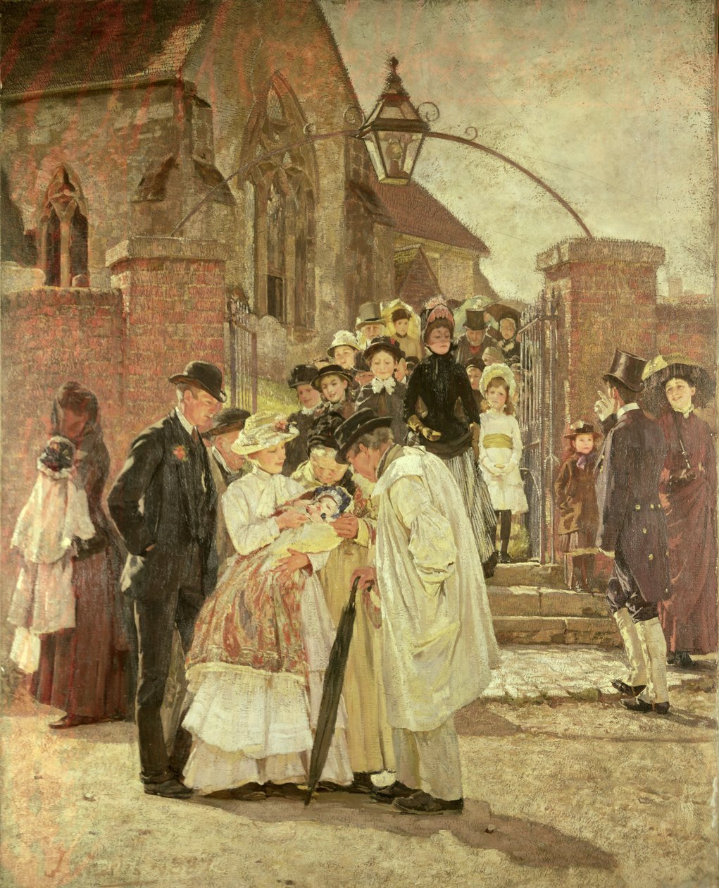 Domingo de batizado (South Harting, Sussex) 1887 (óleo sobre tela) de James Charles