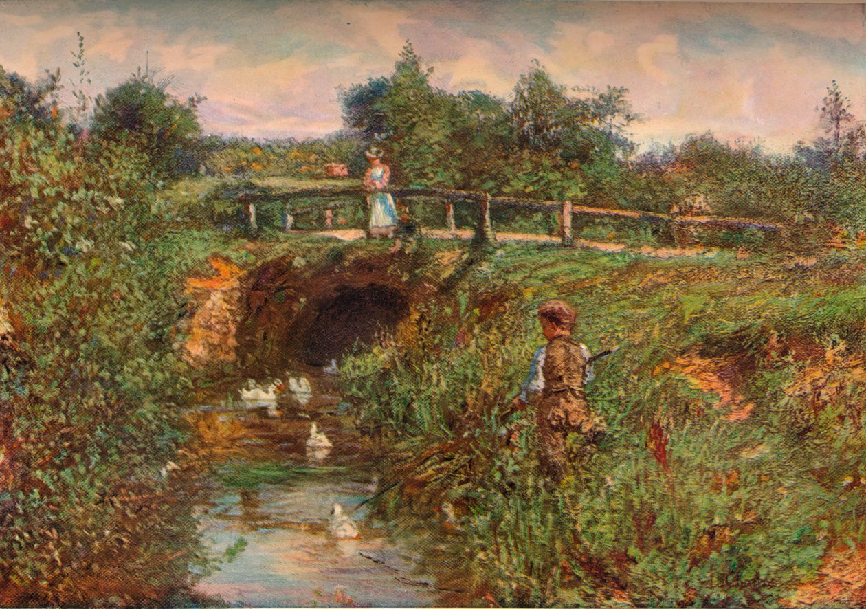 Perturbando os peixes, c1901 de James Charles