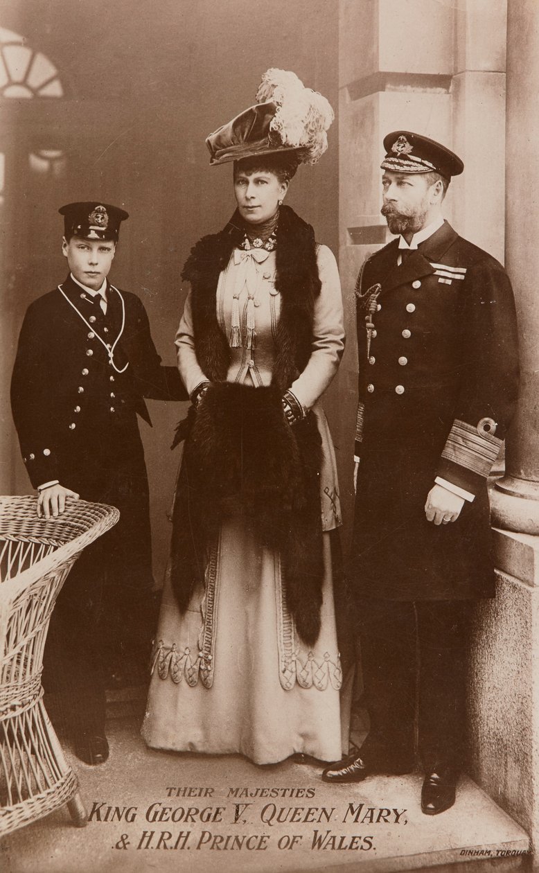 O Rei Jorge V, a Rainha Maria e o Príncipe de Gales de James Charles Dinham
