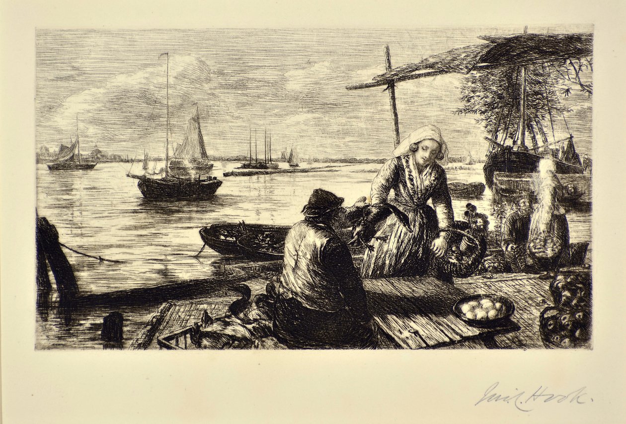 A Market Boat, Holanda de James Clarke Hook
