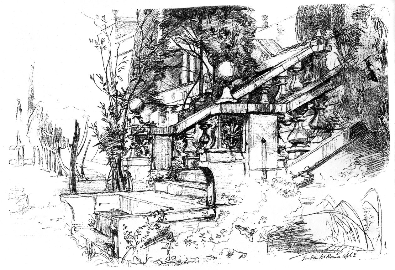 O jardim perto de Roma, 1848 c1880-1882. de James Clarke Hook