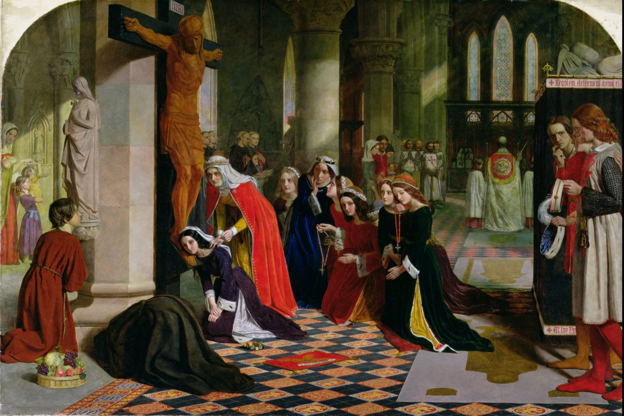 A Renúncia da Rainha Elizabeth da Hungria, 1850 (ver também 102306) de James Collinson