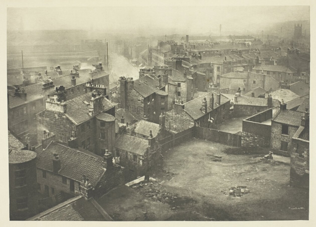 Casas antigas Esquina de George Street e High Street de James Craig Annan