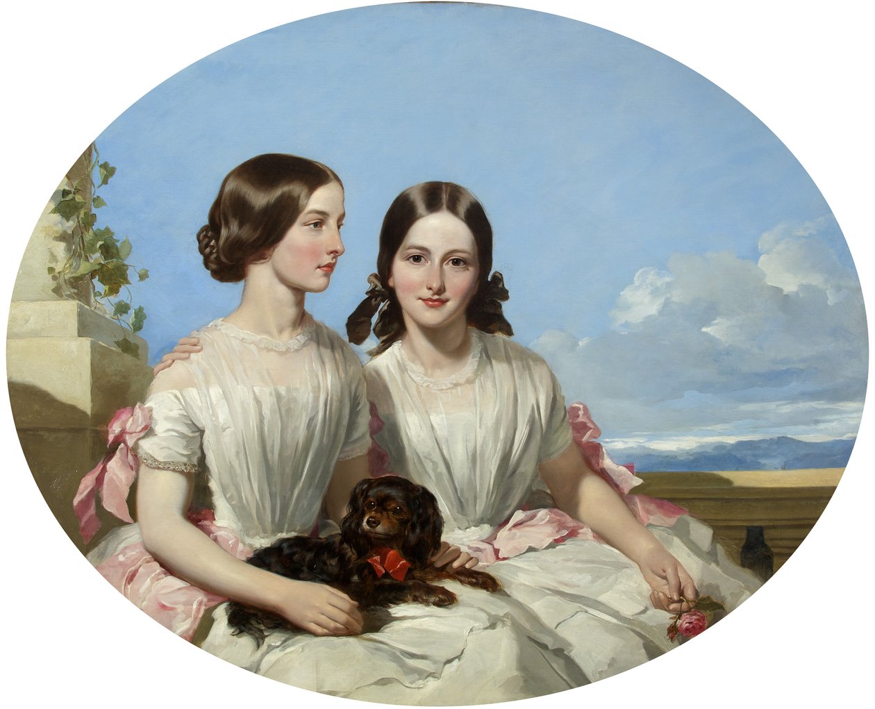 As Irmãs, Annie e Henrietta Marie Shaw (óleo sobre tela) de James Curnock