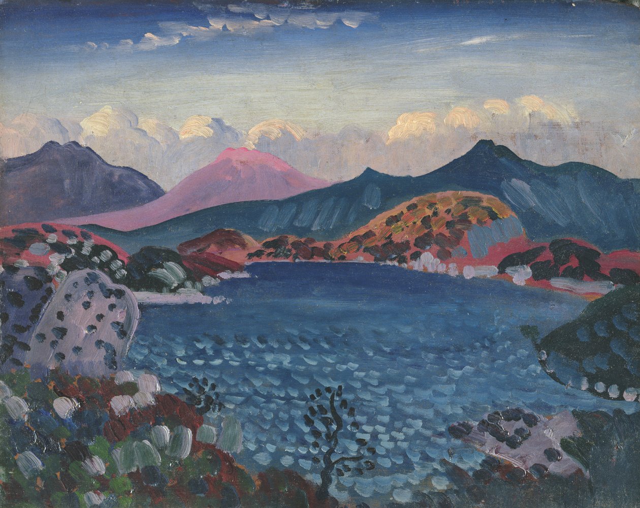 Lago Bala, c.1911 (óleo sobre painel) de James Dickson Innes