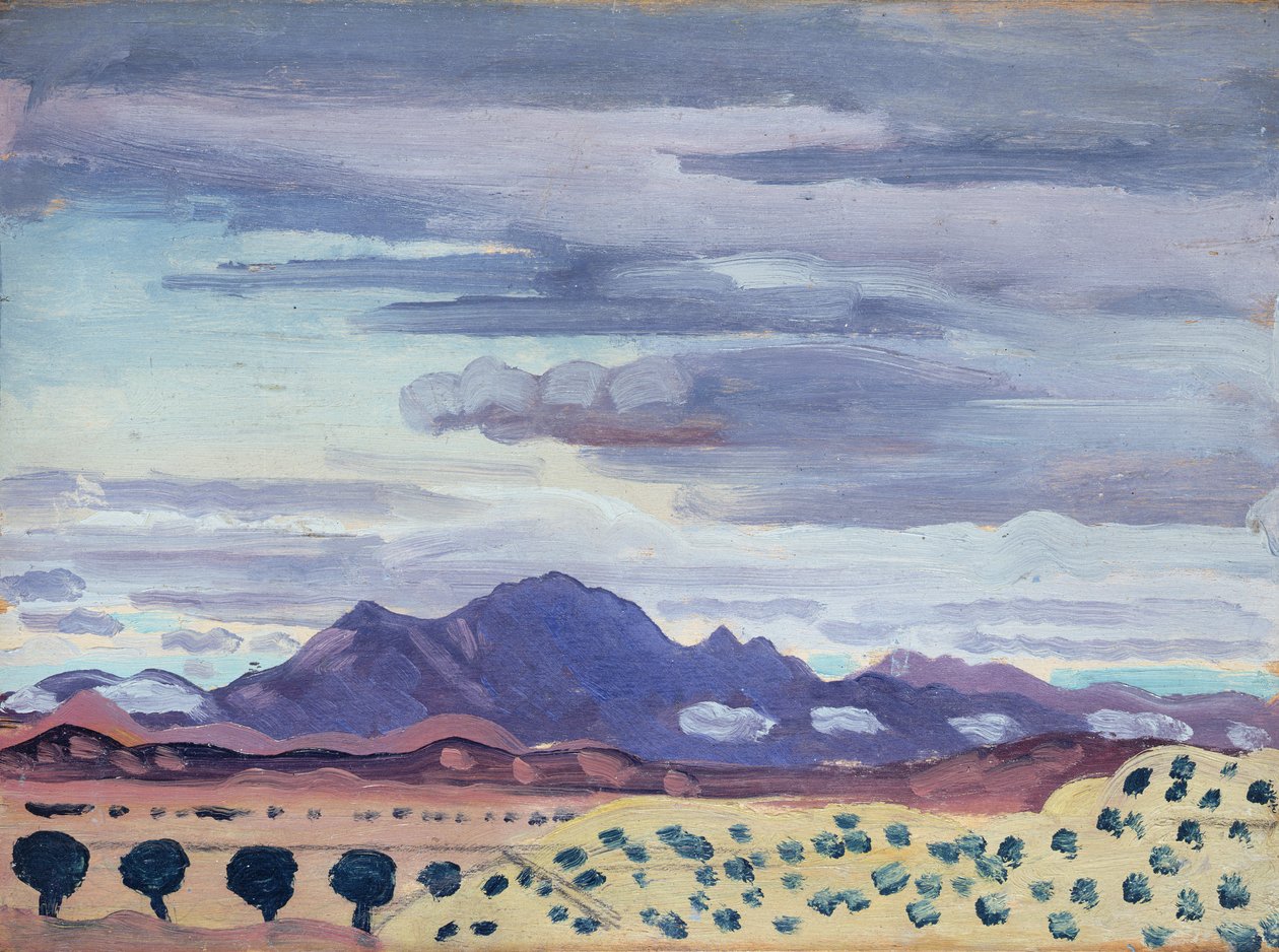 Nos Pirenéus, c.1911 (óleo no painel) de James Dickson Innes