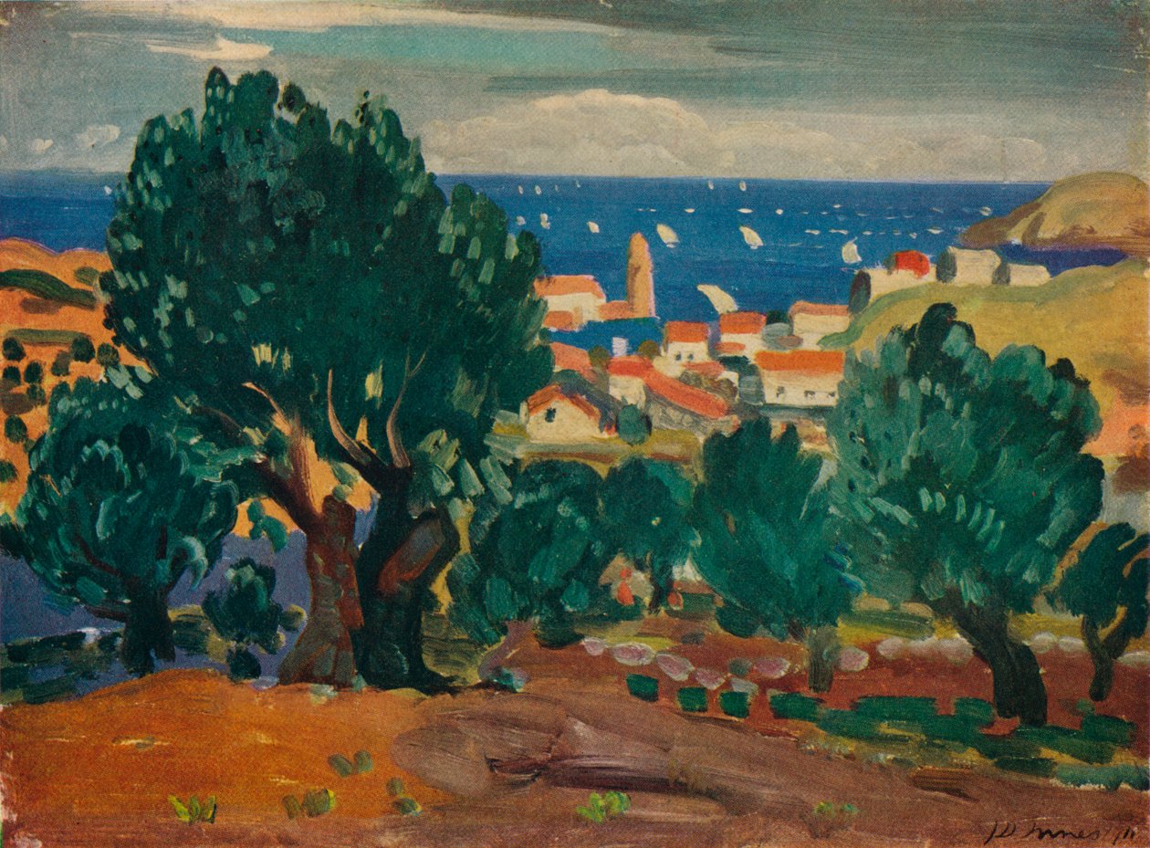 Azeitonas em Collioure, 1911 de James Dickson Innes