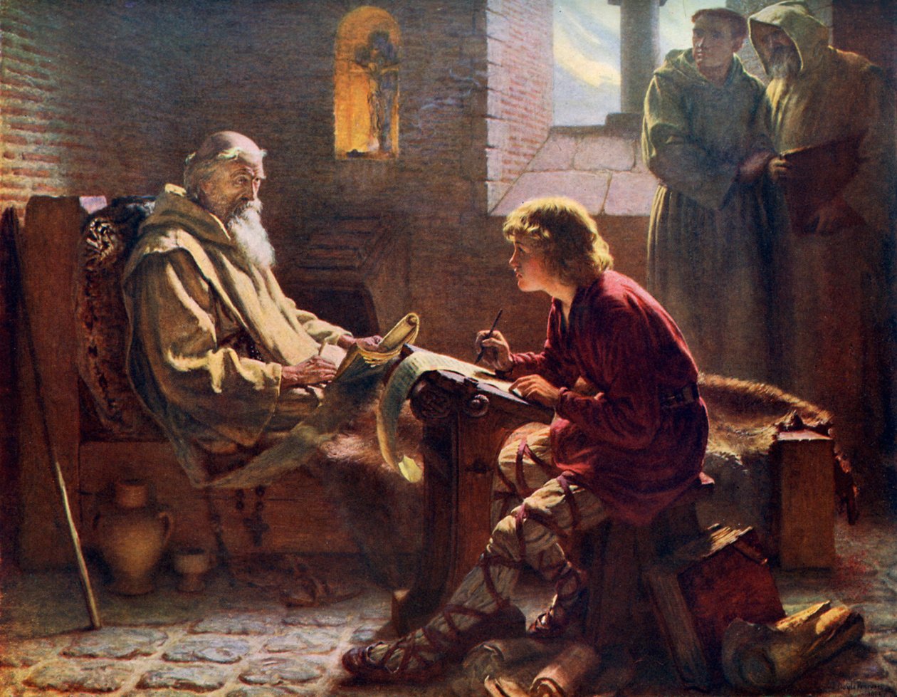 O Venerável Beda Traduzindo o Último Capítulo de São João, 1926. de James Doyle Penrose