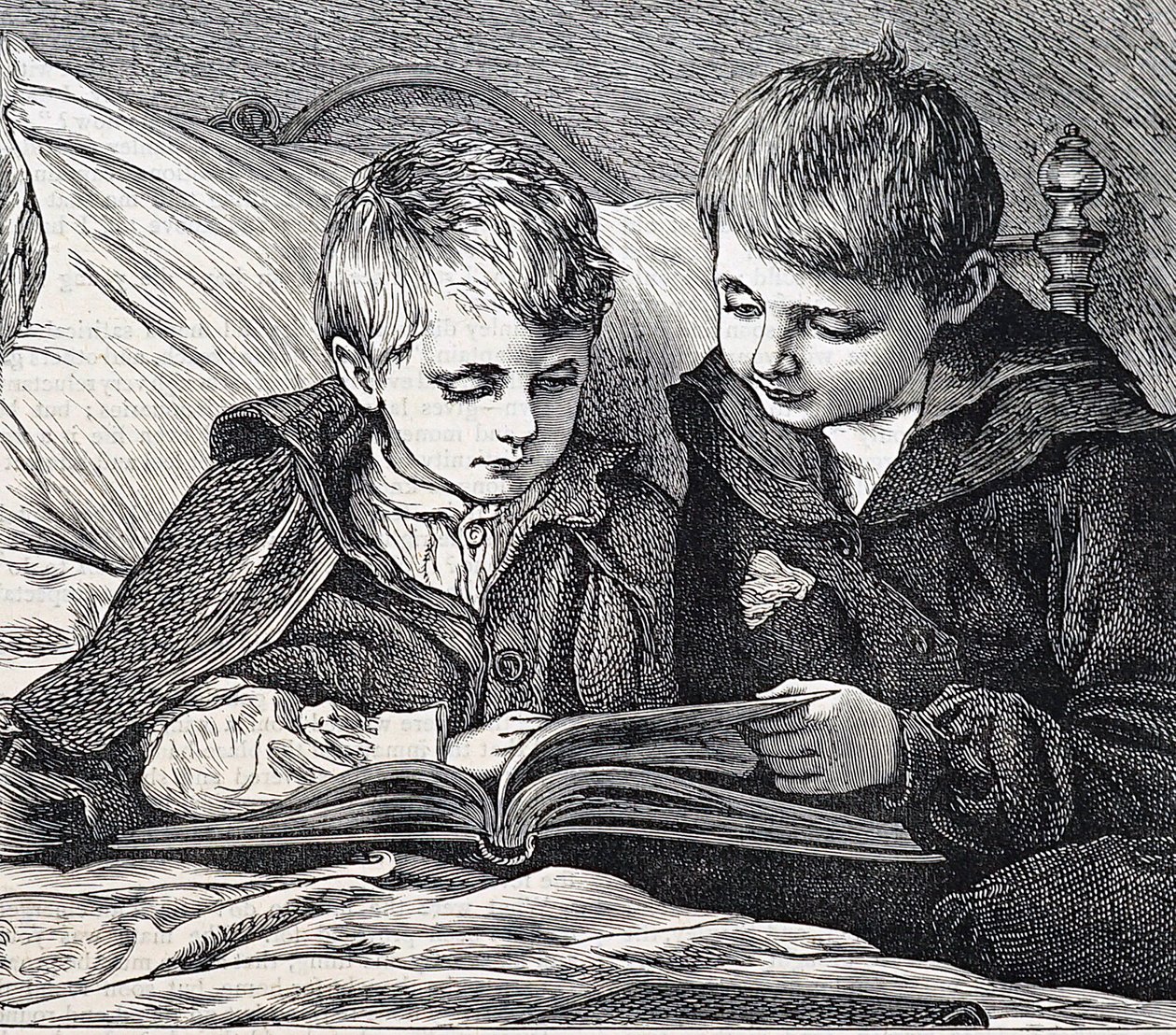 ilustração que retrata os irmãos de James Dromgole Linton