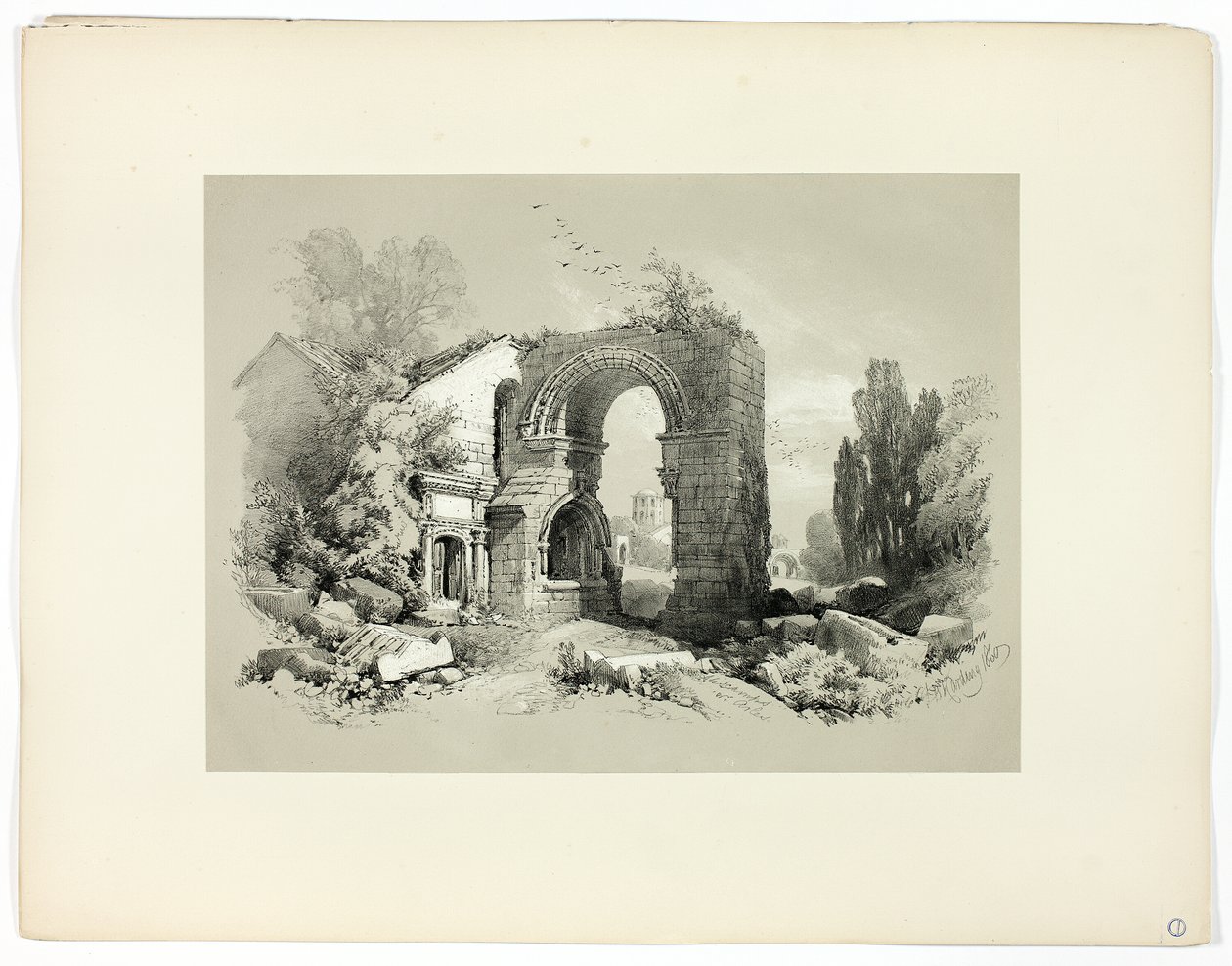 Aliscamps, W. Arles, de Seleções Pitorescas de James Duffield Harding