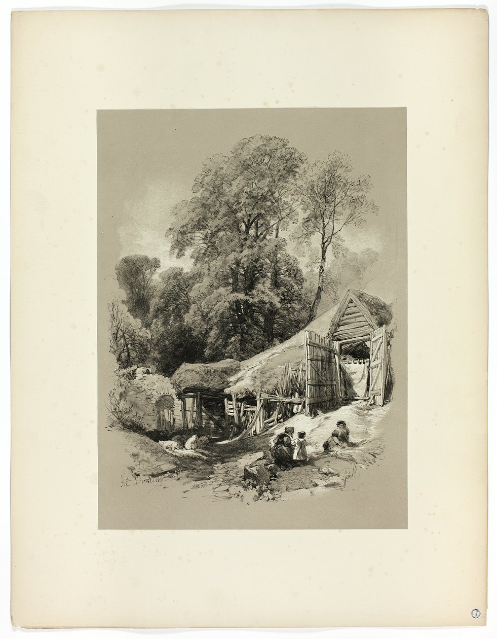 Em Dorking, de Seleções Pitorescas de James Duffield Harding