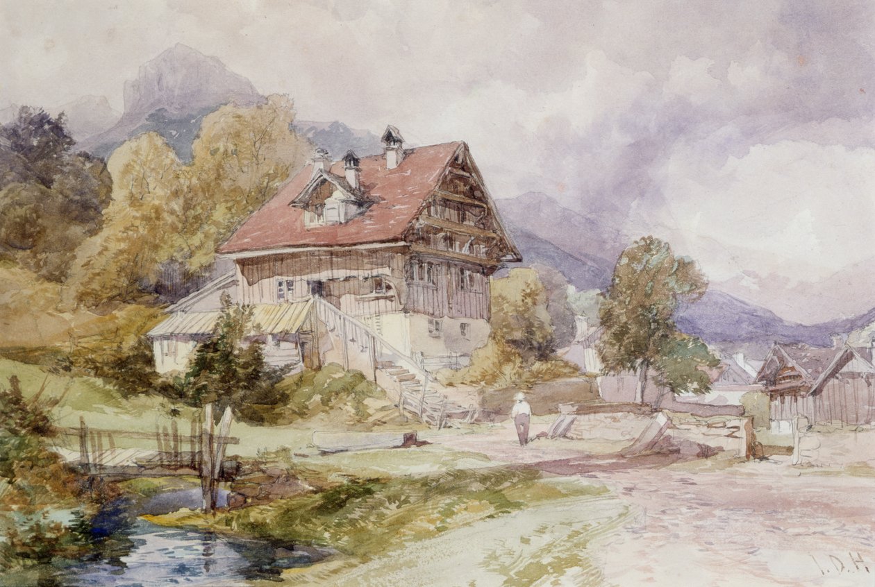 Chalé, Fonte, Lago Lucerna de James Duffield Harding