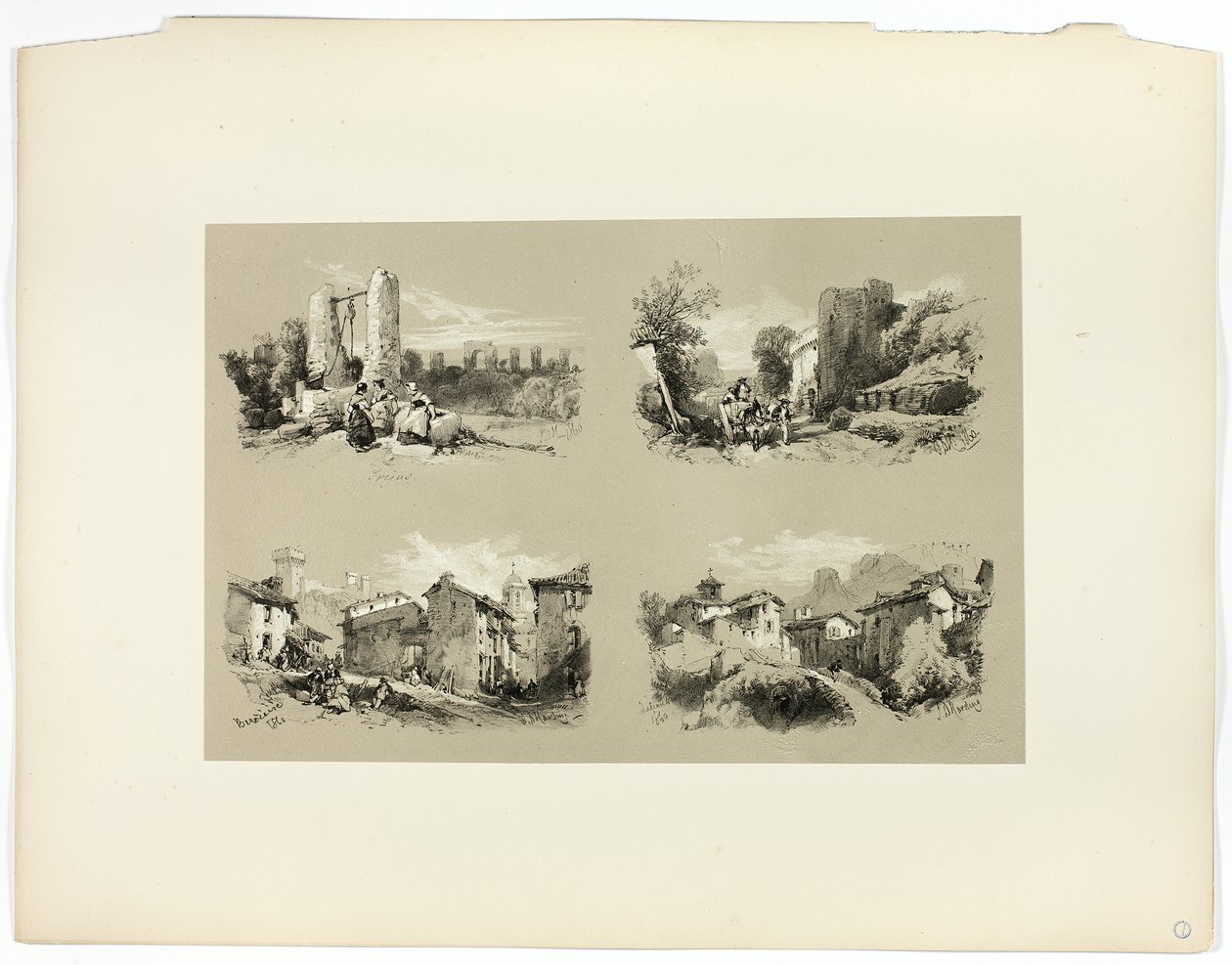 Frejus, Beaucaire, Chateau, de Seleções Pitorescas de James Duffield Harding