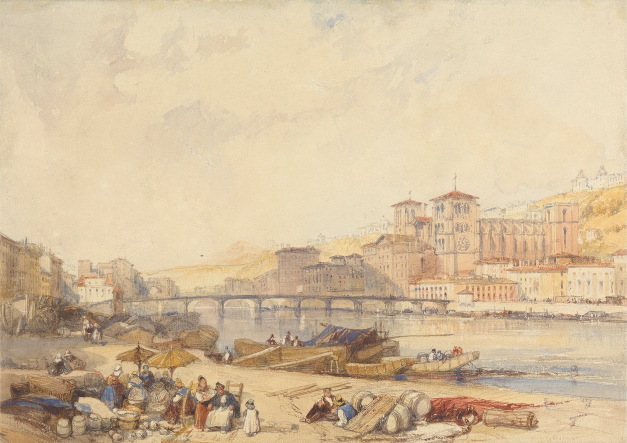Lyons de Quayside no Ródano de James Duffield Harding