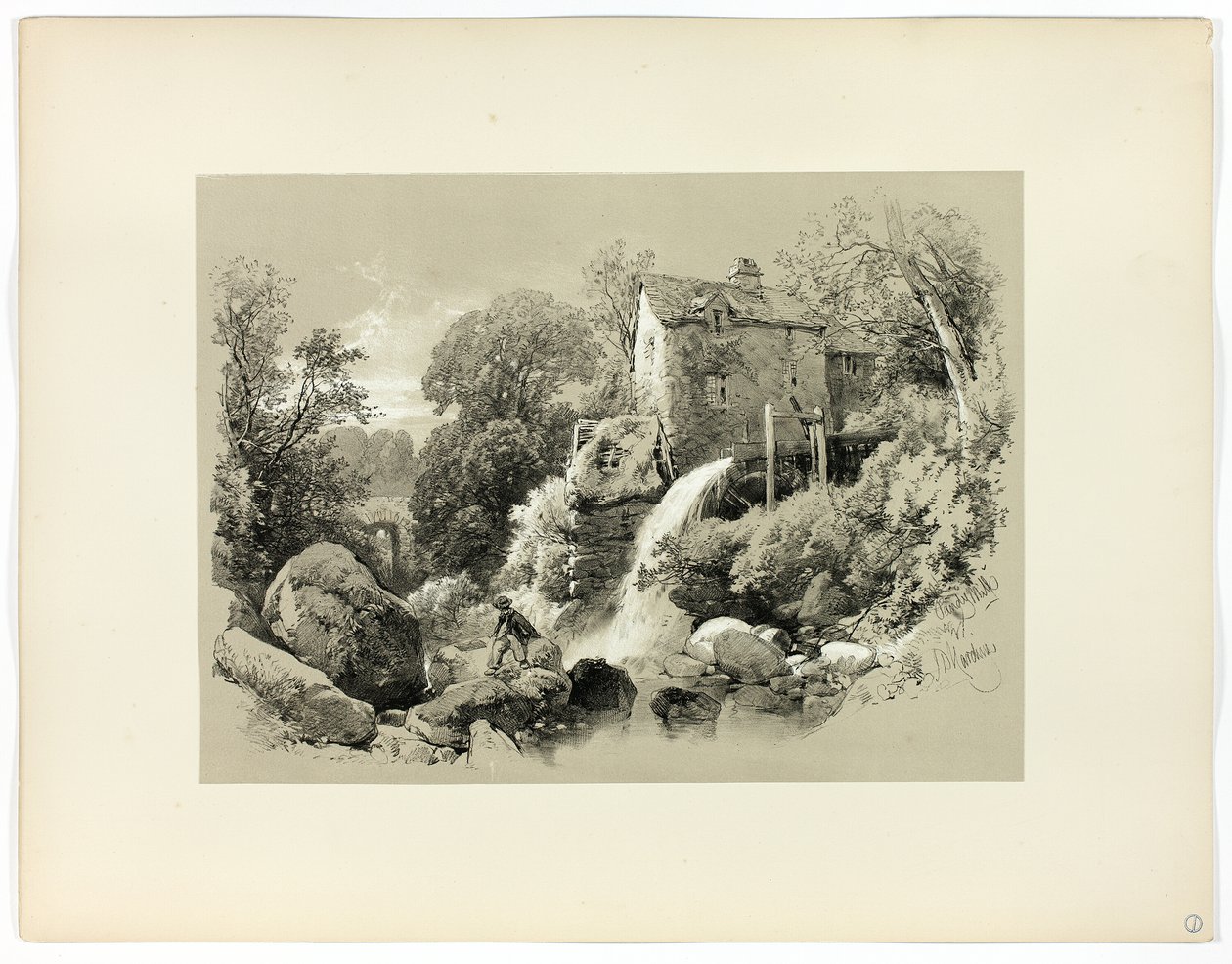 Pandy Mill, de Seleções Pitorescas de James Duffield Harding