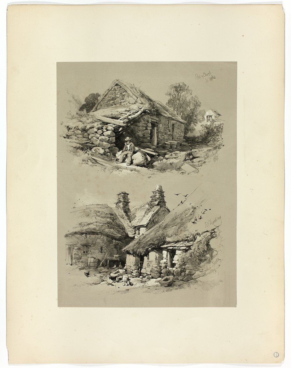 Porto de Clwyd e South Brent, Devon, de seleções pitorescas de James Duffield Harding