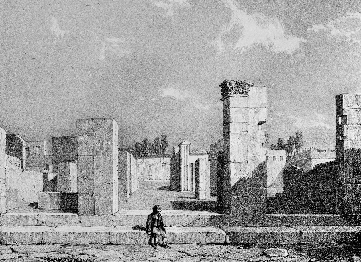 A Casa de Caio Sallust, 1828 de James Duffield Harding