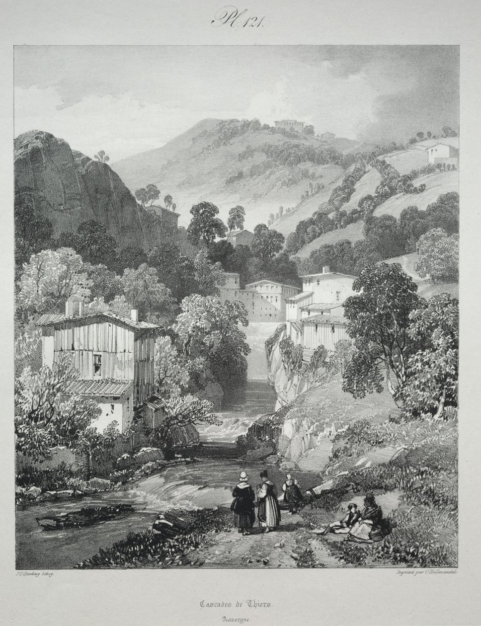 Viagens pitorescas e românticas na França antiga. Auvergne ..., 1825. de James Duffield Harding