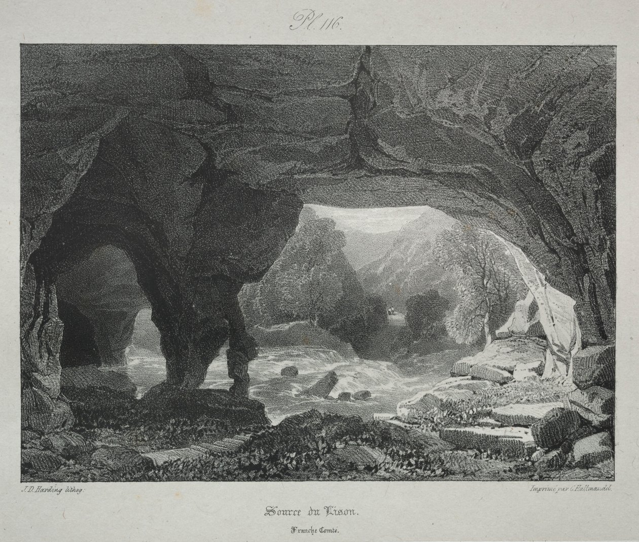 Viagens pitorescas e românticas na velha França. Franco-Condado ..., 1825. de James Duffield Harding