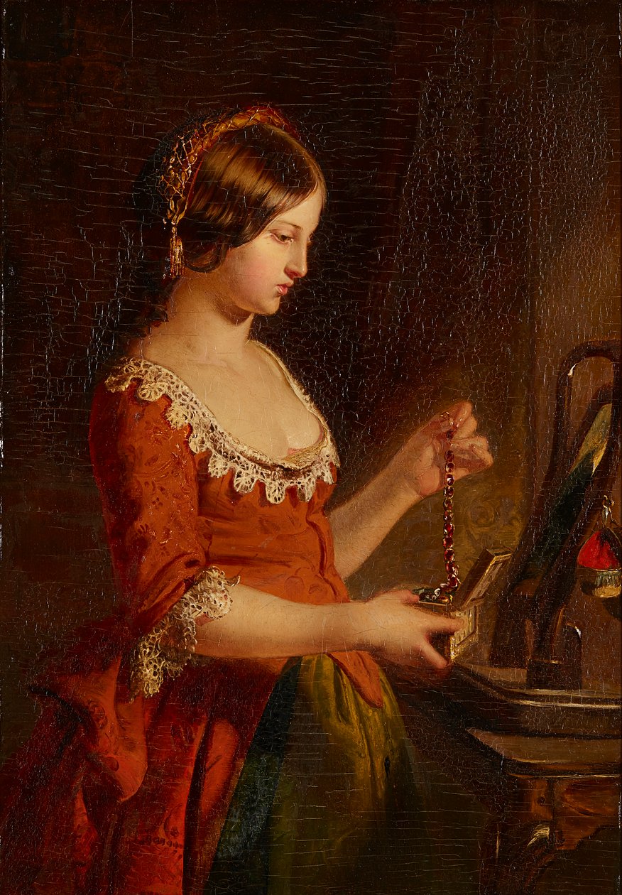 O Caixão de Jóias (óleo a bordo) de James Eckford Lauder