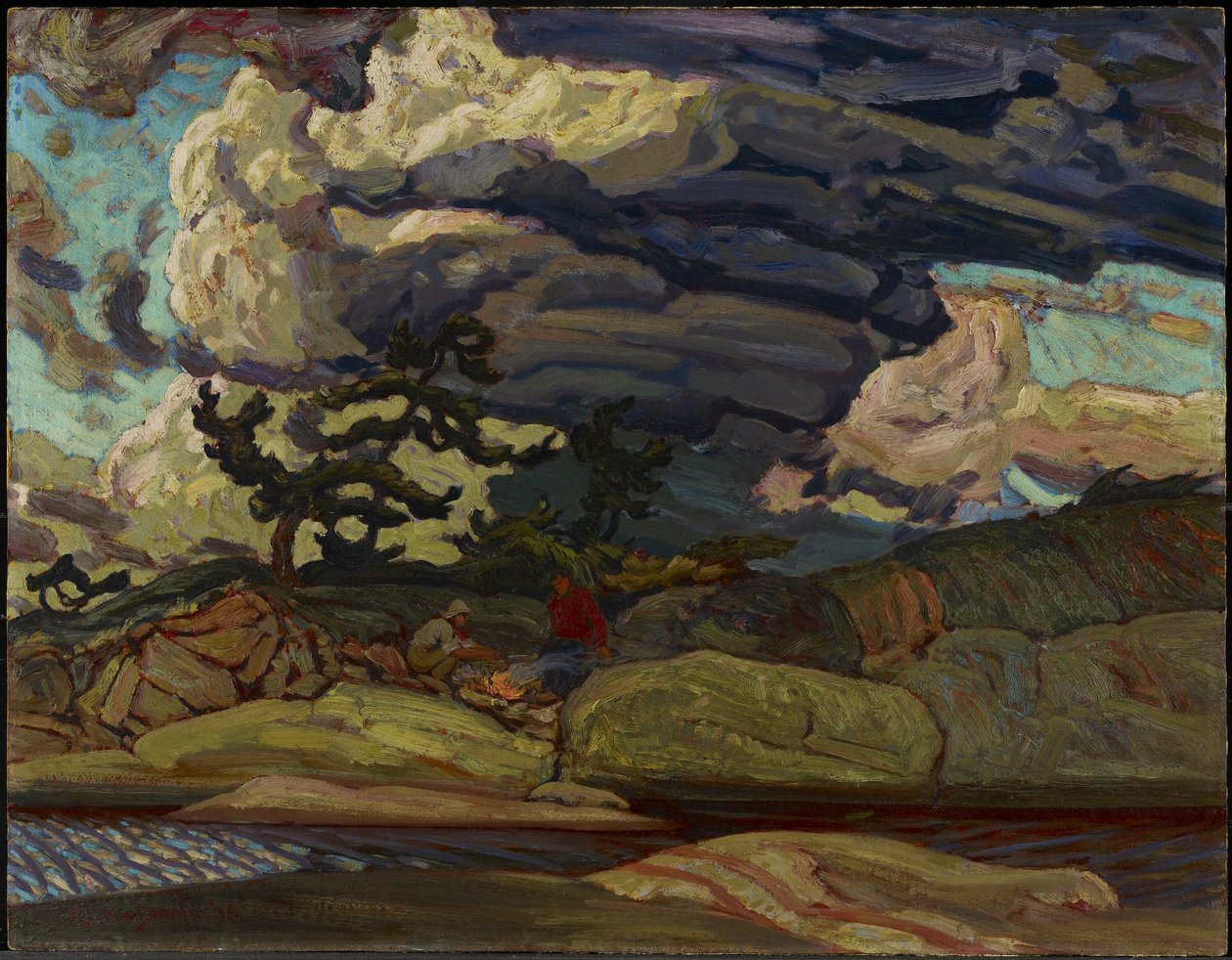 The Elements, 1916 (óleo sobre tábua de polpa de madeira) de James Edward Hervey Macdonald
