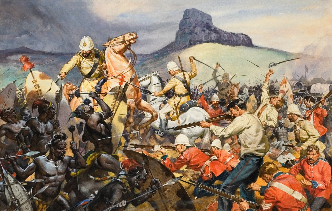 Boers e Nativos (guache sobre papel) de James Edwin McConnell
