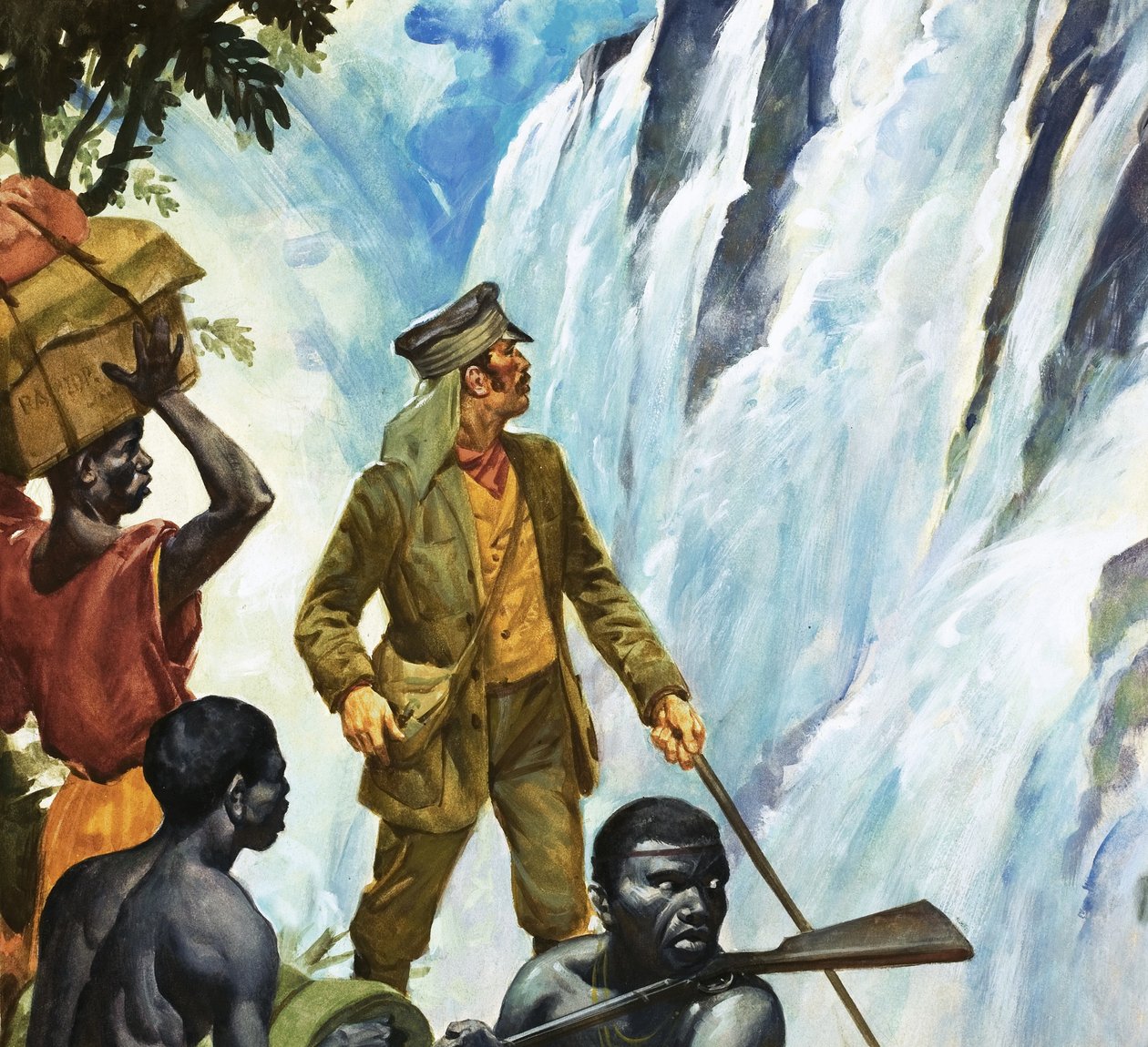David Livingstone descobre as Cataratas Vitória de James Edwin McConnell