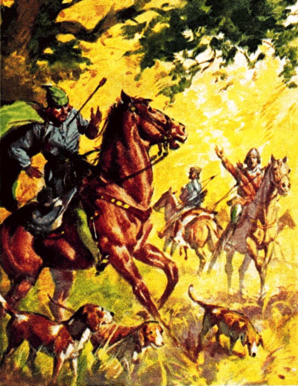 Morte de Guilherme Rufo, filho de Guilherme, o Conquistador (litografia a cores) de James Edwin McConnell