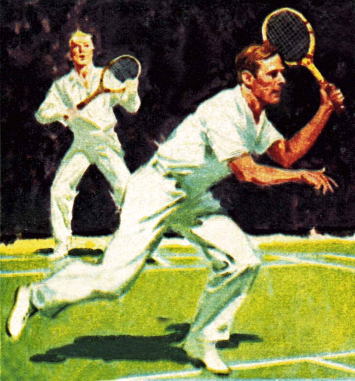 O Rei Jorge VI jogou em duplas masculinas em Wimbledon em 1926 de James Edwin McConnell