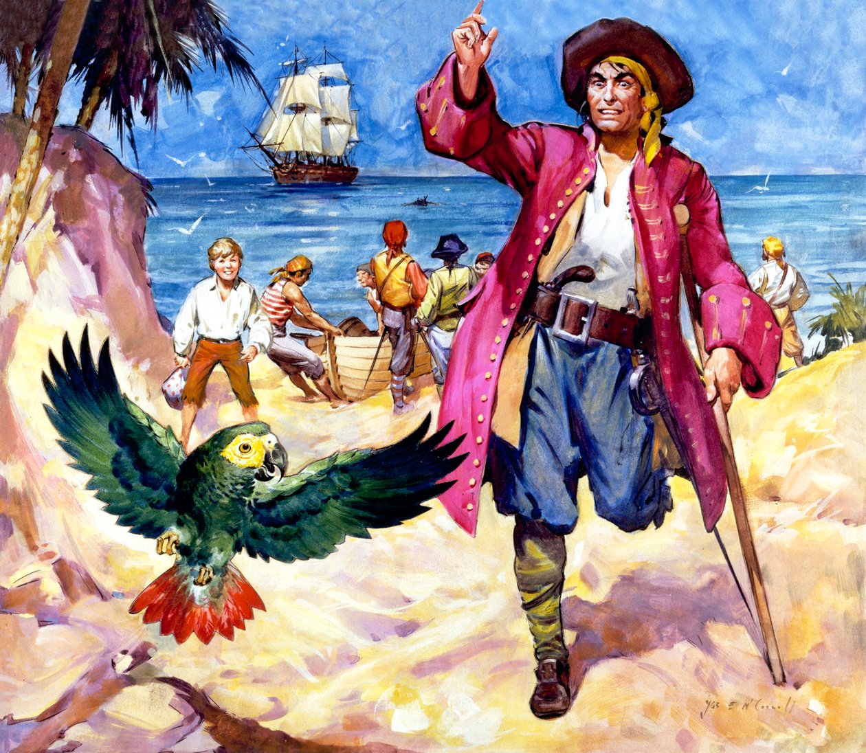 Long John Silver e o seu papagaio de James Edwin McConnell