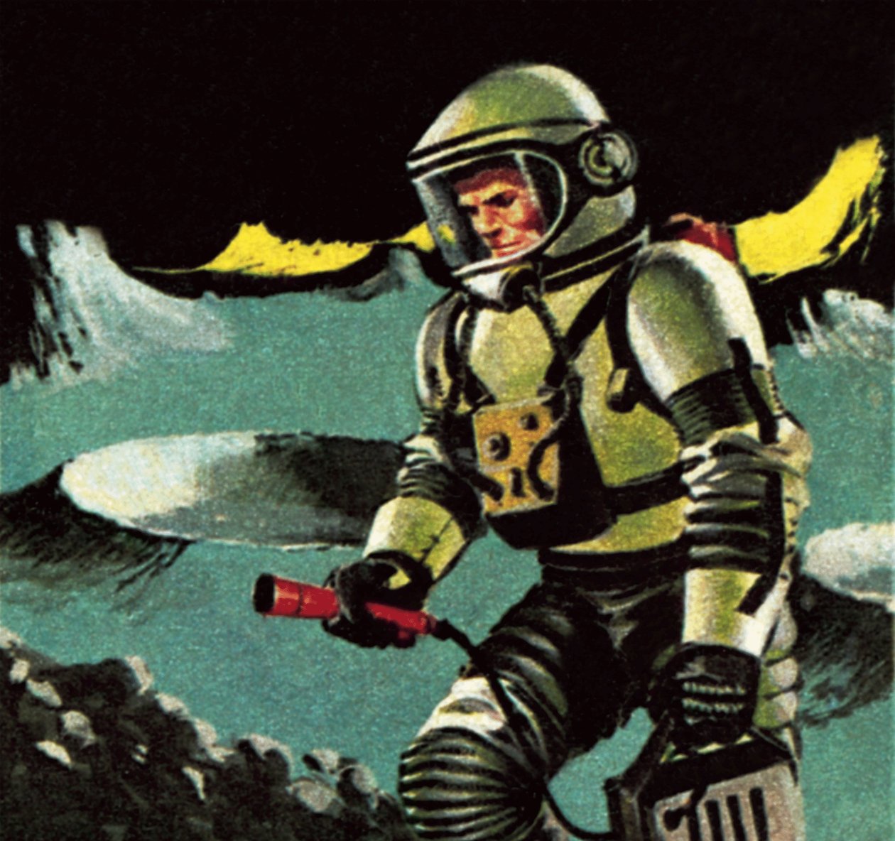O homem na lua, tal como imaginado em 1964 de James Edwin McConnell