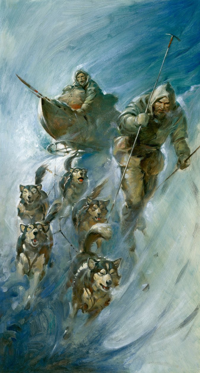 Nansen, Conquistador do Gelo Ártico (guache sobre papel) de James Edwin McConnell