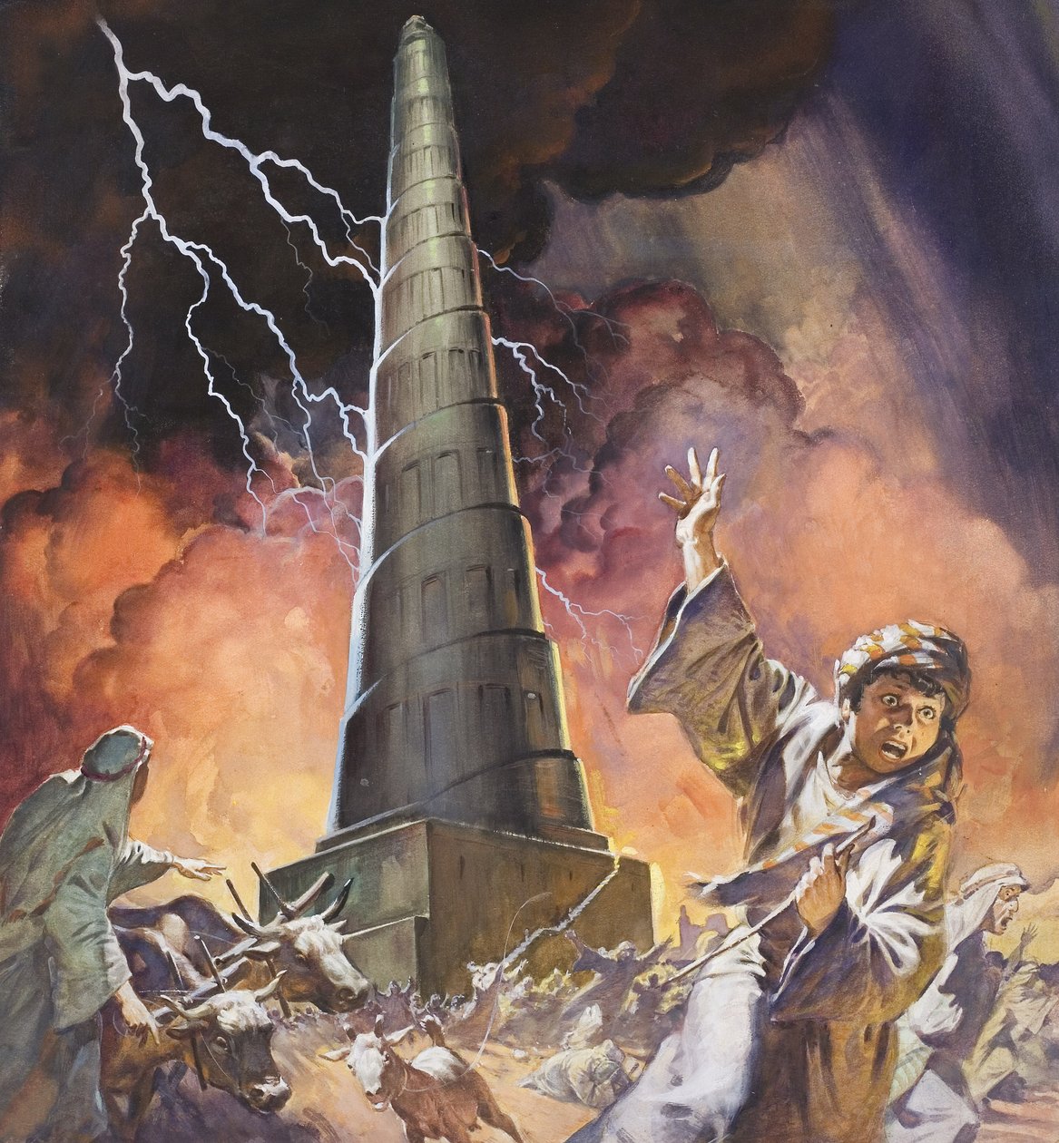 Torre de Babel (guache sobre papel) de James Edwin McConnell