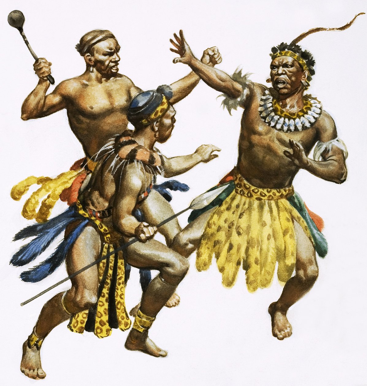O chefe zulu Shaka a ser atacado de James Edwin McConnell