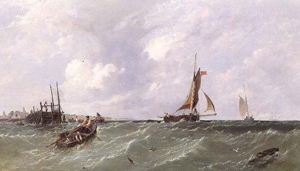 Pescadores que põem Panelas de Lagosta de James Edwin Meadows