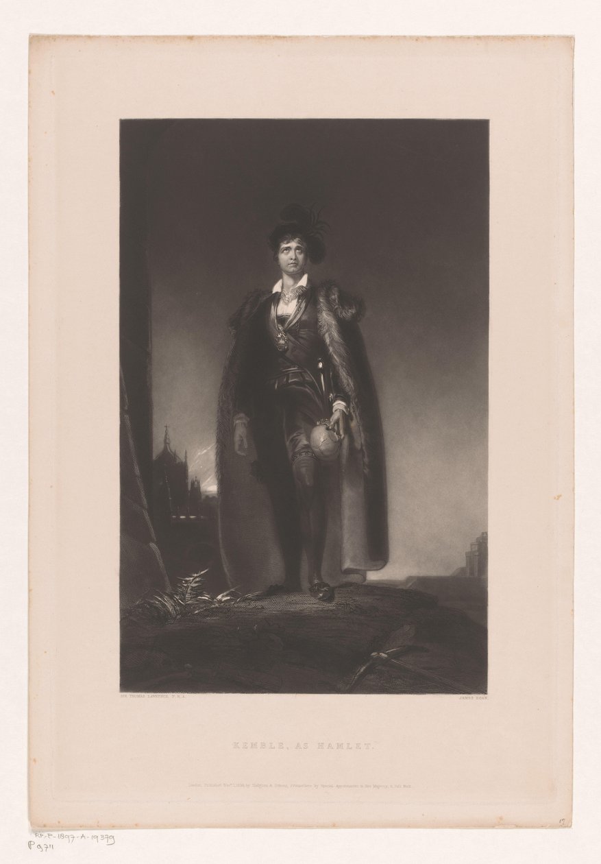 Retrato de John Philip Kemble, como Hamlet de James Egan