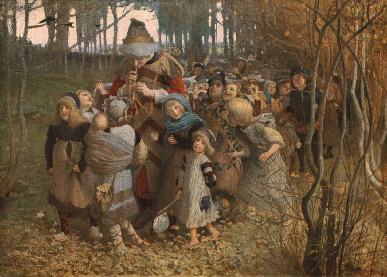 O flautista de Hamelin, 1881, c1930. de James Elder Christie