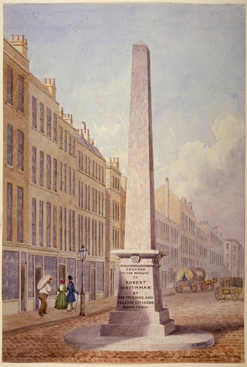 Monumento na junção da Farringdon Street com a Fleet Street, City of London, 1833 de James Elmes