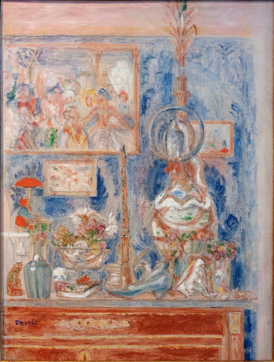 Um canto acolhedor em casa de James Ensor