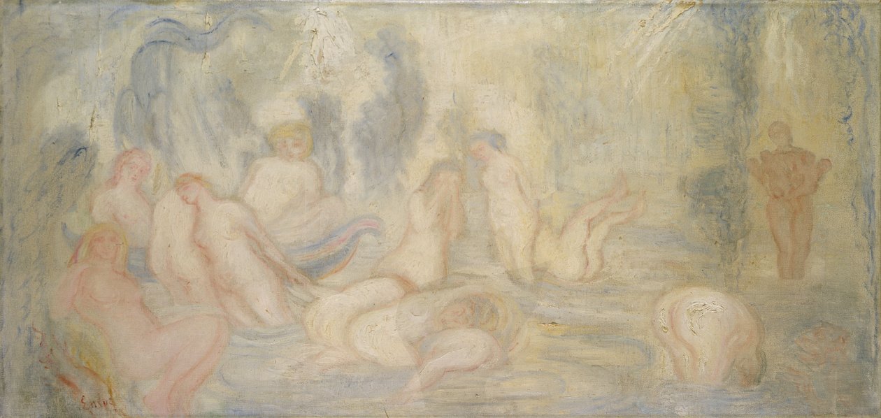 Raparigas de Banho (linhas curvas e onduladas) 1911 (óleo sobre tela) de James Ensor
