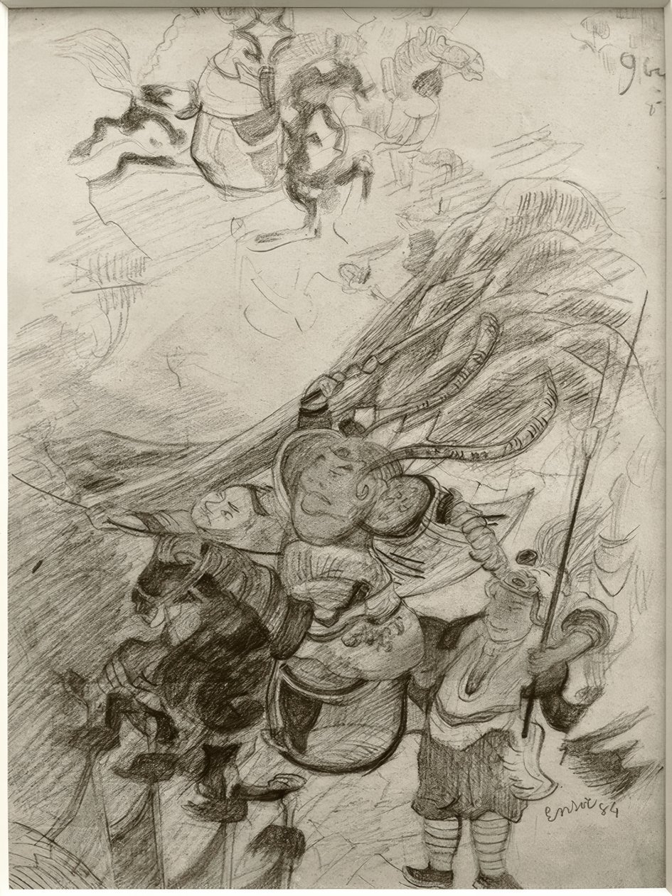 Chinoiserie (Guerreiros chineses) de James Sidney Ensor