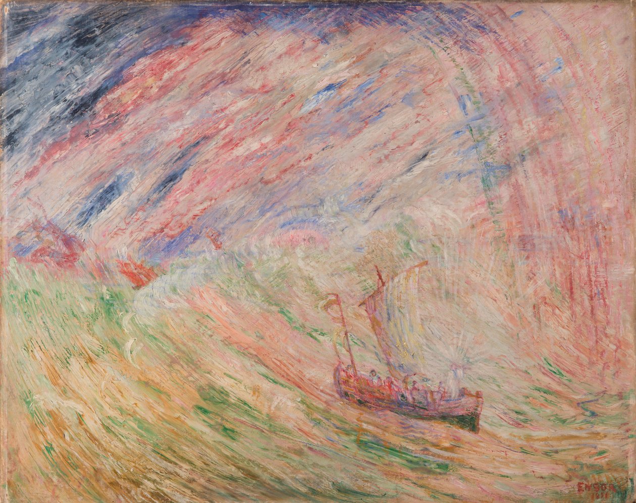 Cristo acalma a tempestade de James Ensor