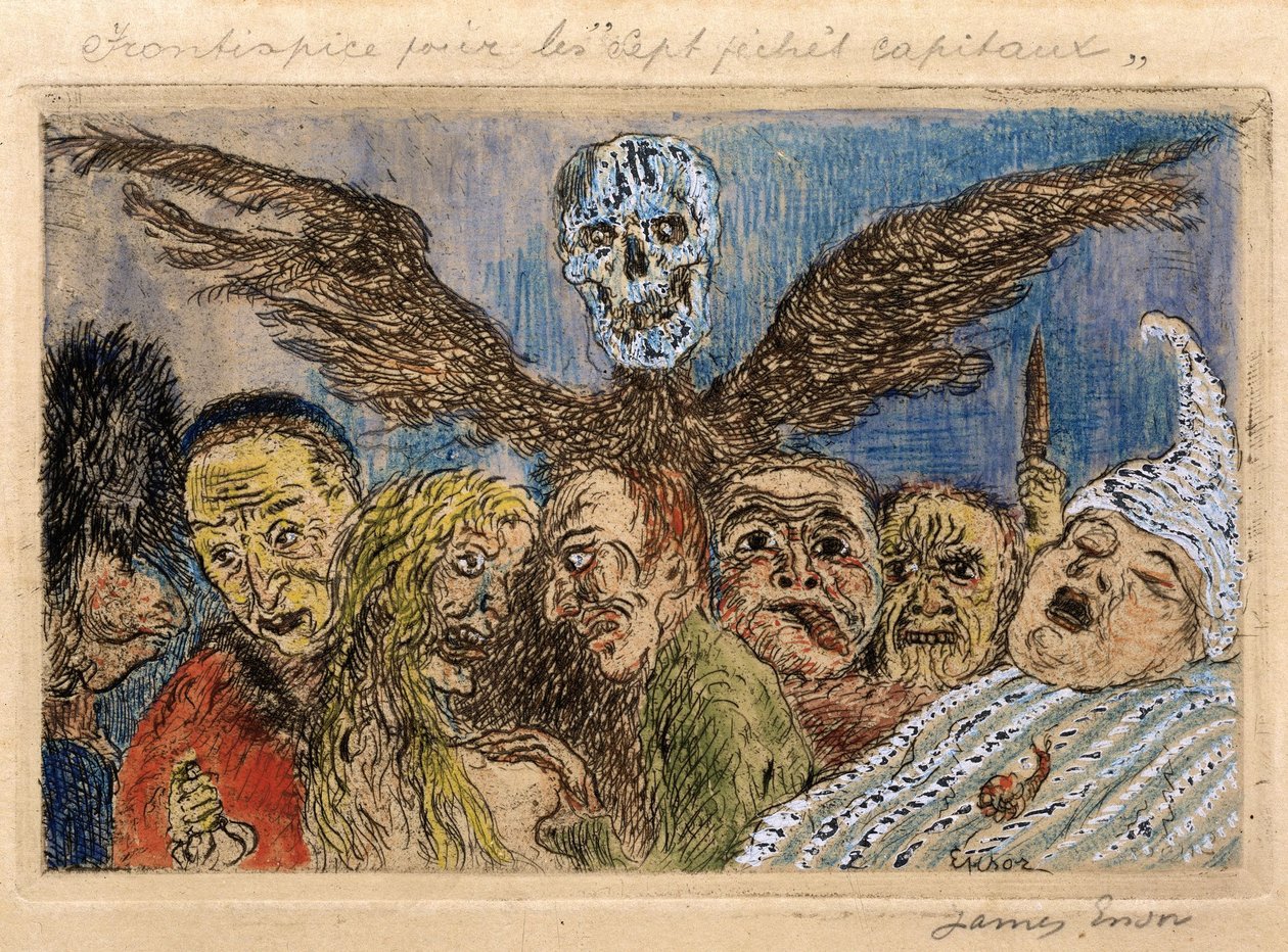 Os pecados capitais dominados pela morte de James Ensor