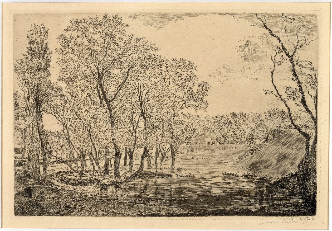 A lagoa com os choupos de James Ensor