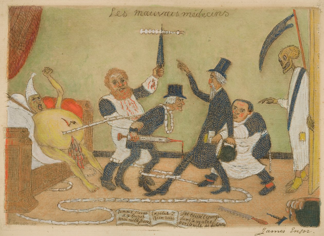 Os maus médicos de James Ensor