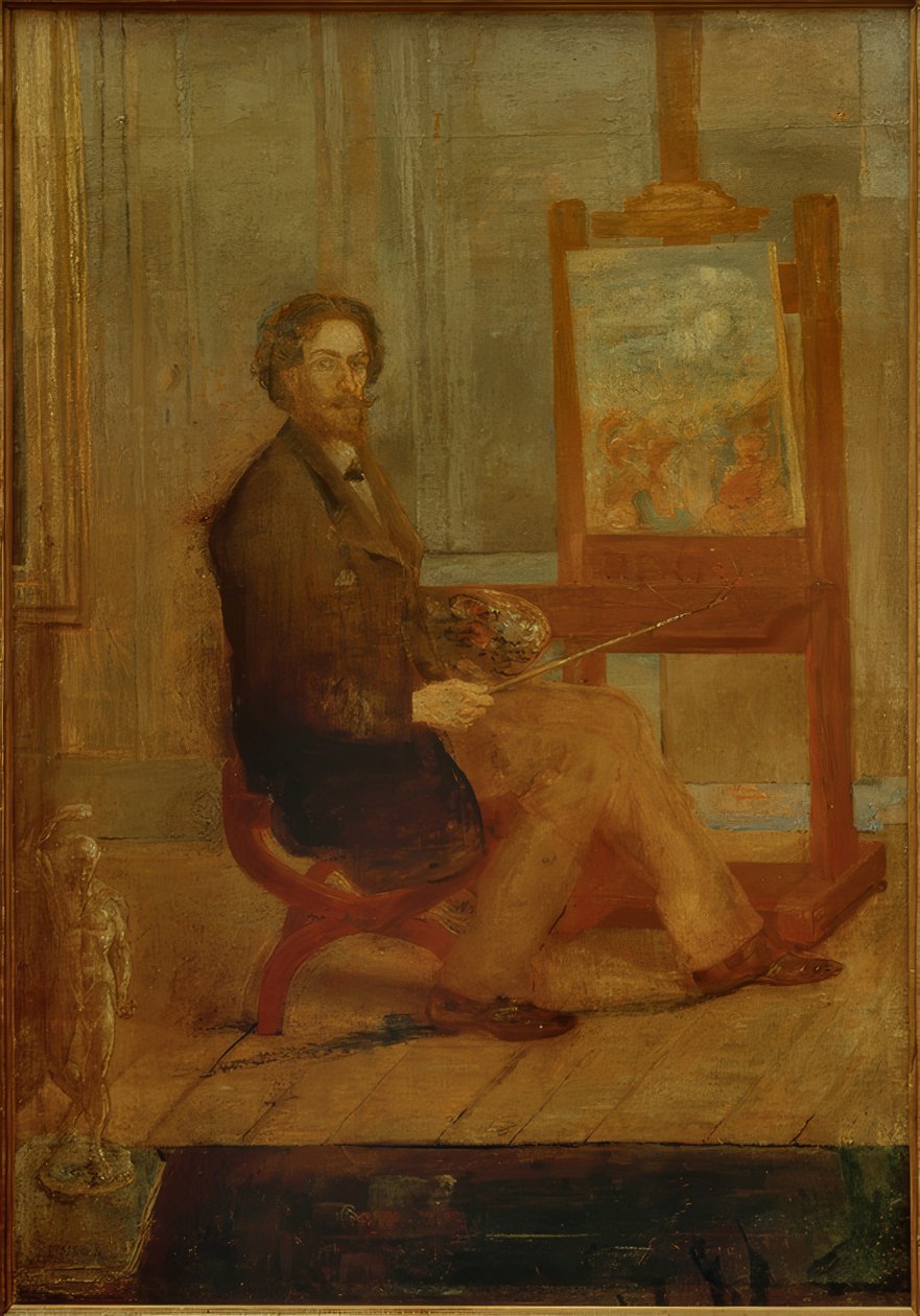Ensor no seu cavalete de James Sidney Ensor